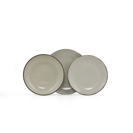 Conjunto de jantar 18 peças verde/porcelana