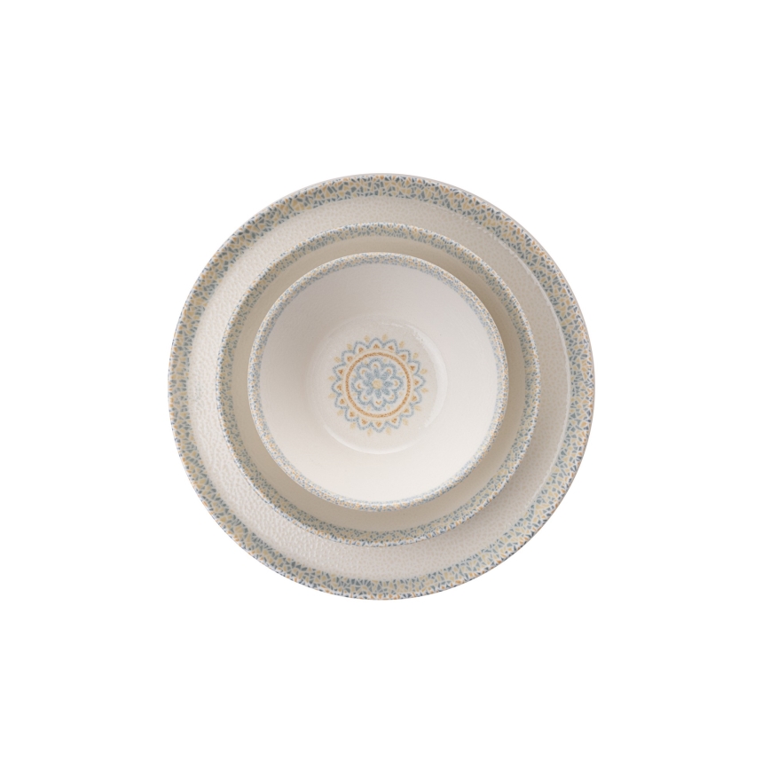 Conjunto de jantar 18 peças verde/porcelana