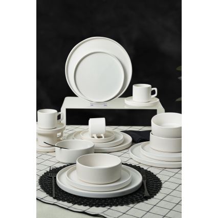 Conjunto de jantar 20 peças branco/cerâmica