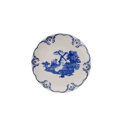 Conjunto de jantar 24 peças, azul/branco, em porcelana