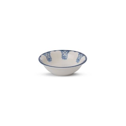 Conjunto de jantar 24 peças, azul/branco, em porcelana