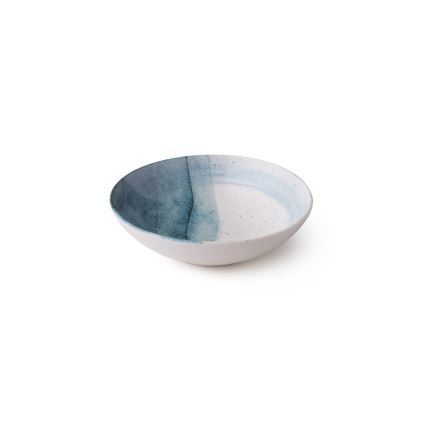 Conjunto de jantar 24 peças azul/creme/porcelana