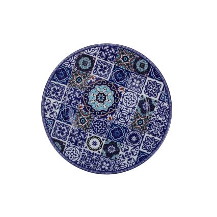 Conjunto de jantar 24 peças azul/porcelana