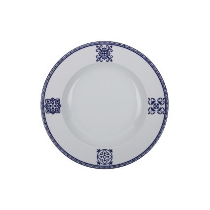 Conjunto de jantar 24 peças azul/porcelana