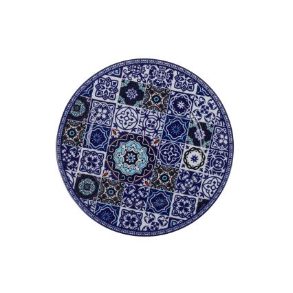 Conjunto de jantar 24 peças azul/porcelana