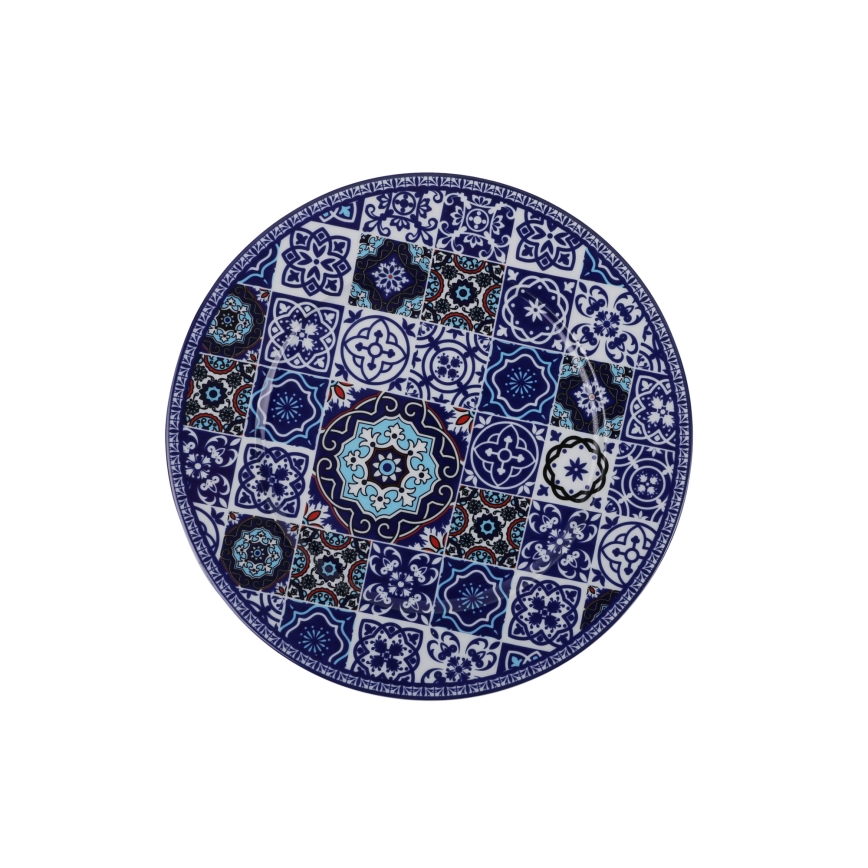 Conjunto de jantar 24 peças azul/porcelana