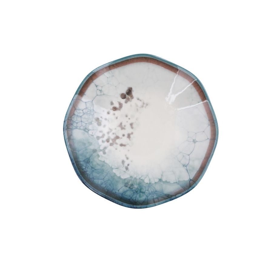 Conjunto de jantar 24 peças azul/porcelana