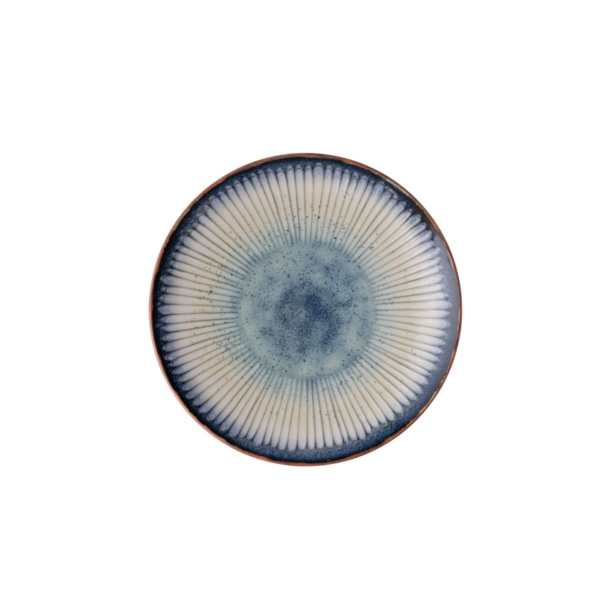 Conjunto de jantar 24 peças azul/porcelana