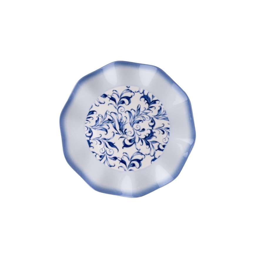 Conjunto de jantar 24 peças azul/porcelana