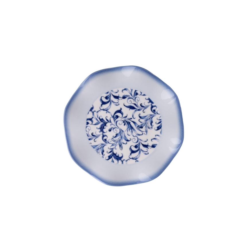 Conjunto de jantar 24 peças azul/porcelana