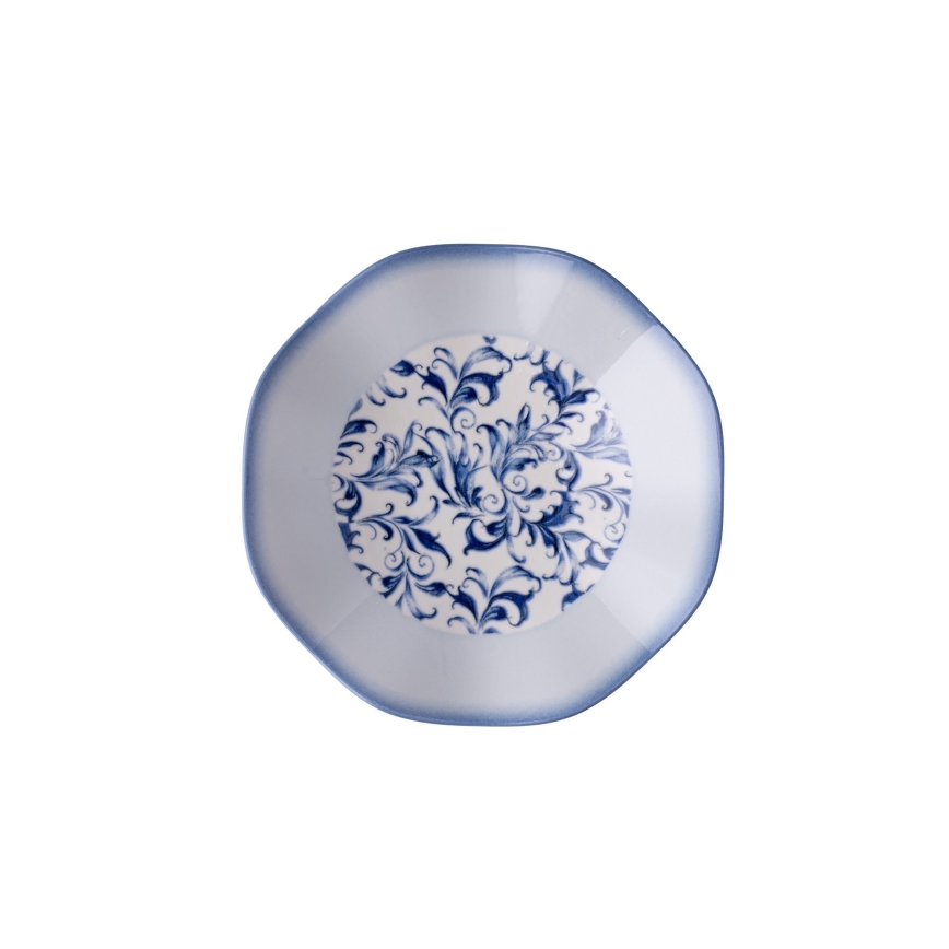 Conjunto de jantar 24 peças azul/porcelana