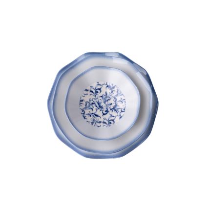 Conjunto de jantar 24 peças azul/porcelana