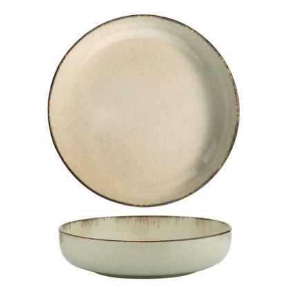 Conjunto de jantar 24 peças bege/porcelana