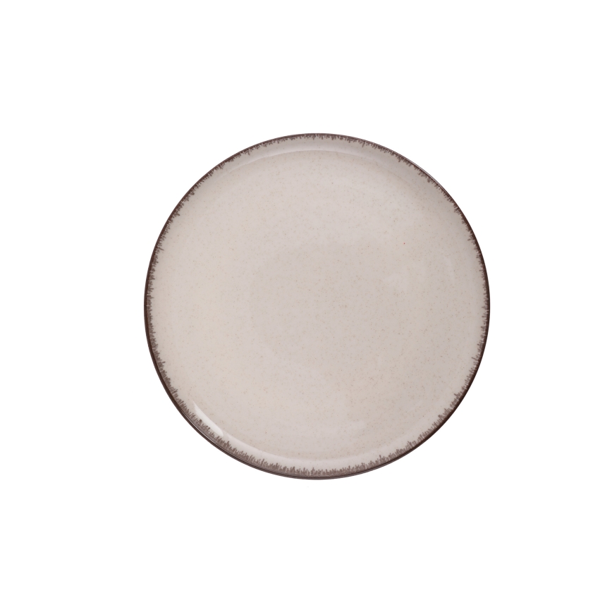 Conjunto de jantar 24 peças bege/porcelana