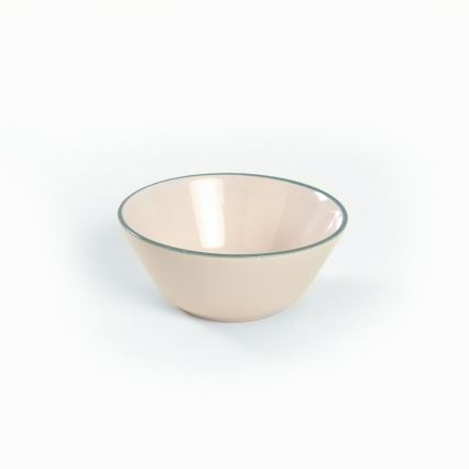 Conjunto de jantar 24 peças bege/verde/grés