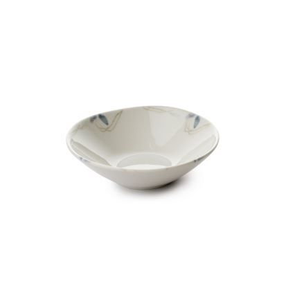Conjunto de jantar 24 peças branco/azul em porcelana