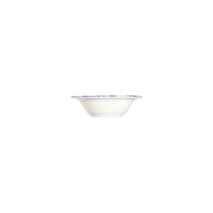 Conjunto de jantar 24 peças, branco/azul, em porcelana