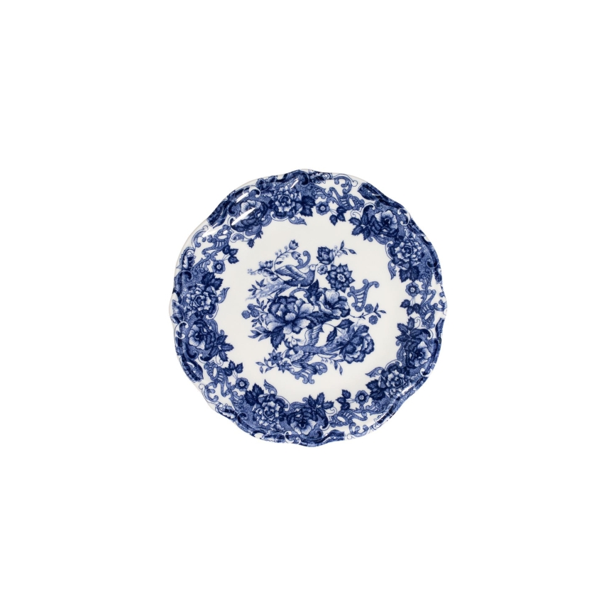 Conjunto de jantar 24 peças, branco/azul, em porcelana