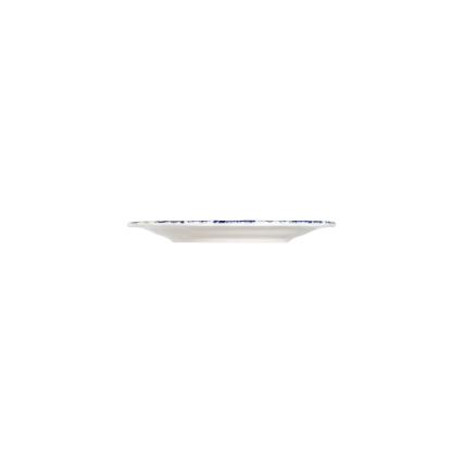Conjunto de jantar 24 peças, branco/azul, em porcelana