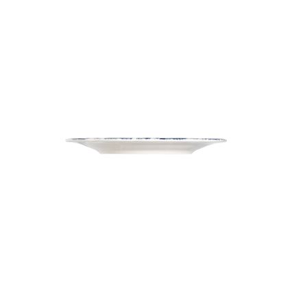 Conjunto de jantar 24 peças, branco/azul, em porcelana