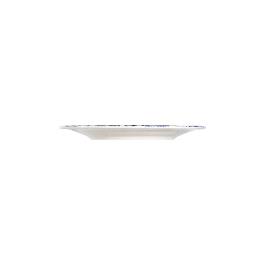 Conjunto de jantar 24 peças, branco/azul, em porcelana