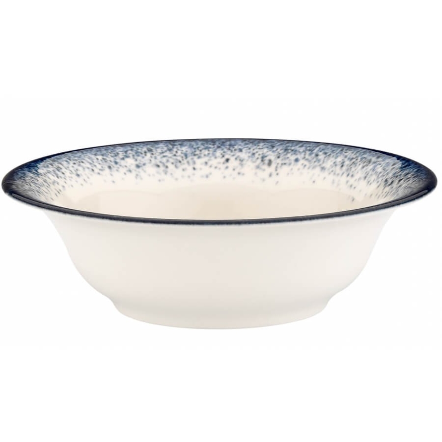 Conjunto de jantar 24 peças branco/azul/porcelana