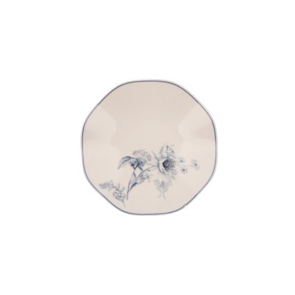 Conjunto de jantar 24 peças branco/azul/porcelana