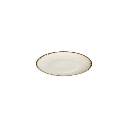 Conjunto de jantar 24 peças branco/bege/porcelana