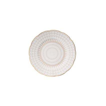 Conjunto de jantar 24 peças branco/dourado/porcelana