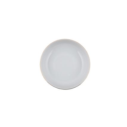 Conjunto de jantar 24 peças branco/dourado/porcelana