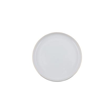 Conjunto de jantar 24 peças branco/dourado/porcelana