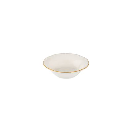 Conjunto de jantar 24 peças branco/dourado/porcelana