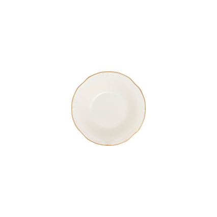 Conjunto de jantar 24 peças branco/dourado/porcelana