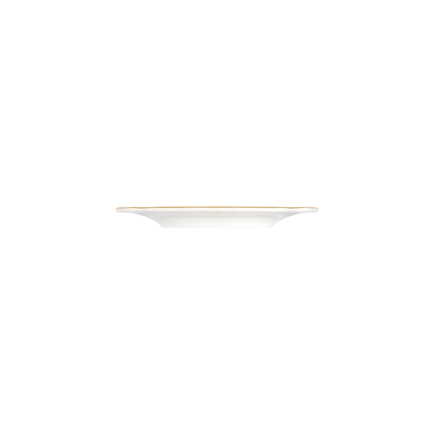 Conjunto de jantar 24 peças branco/dourado/porcelana