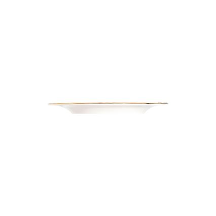 Conjunto de jantar 24 peças branco/dourado/porcelana