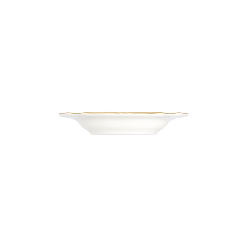 Conjunto de jantar 24 peças branco/dourado/porcelana