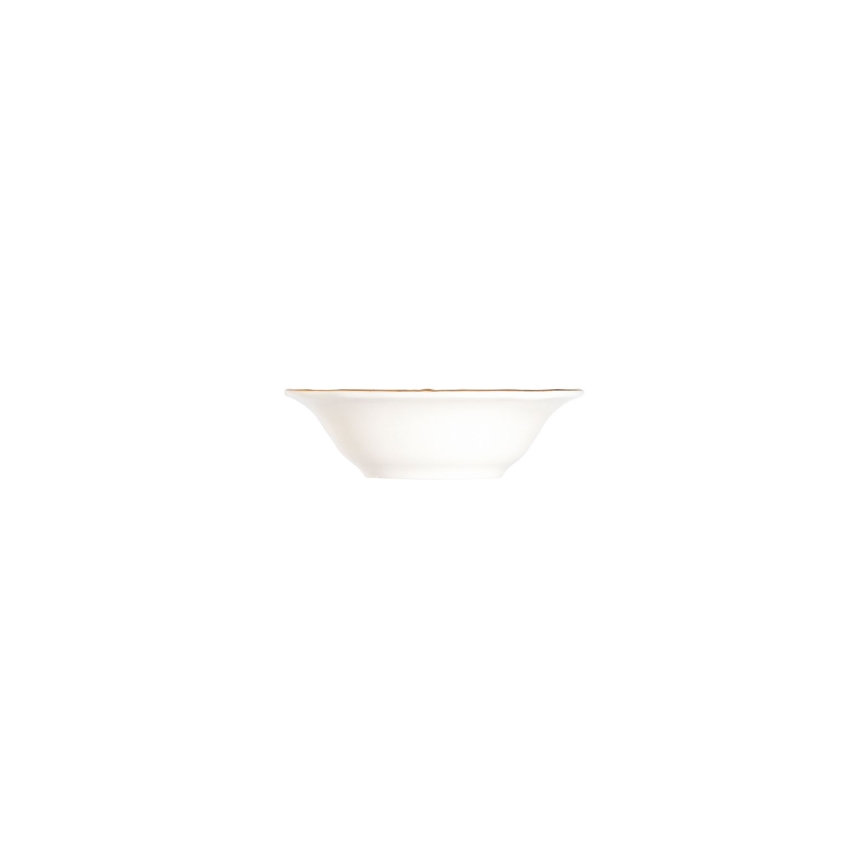 Conjunto de jantar 24 peças branco/dourado/porcelana
