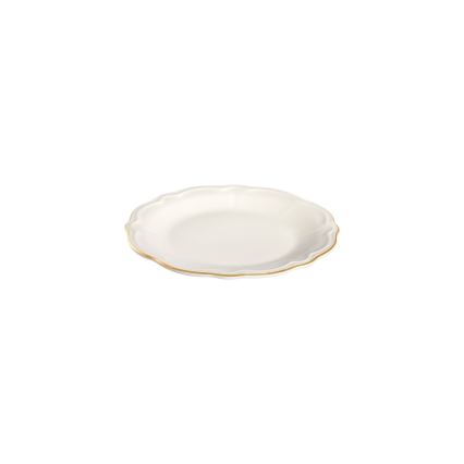 Conjunto de jantar 24 peças branco/dourado/porcelana
