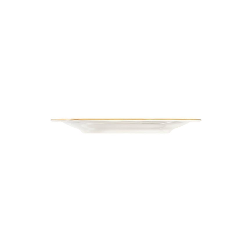 Conjunto de jantar 24 peças branco/dourado/porcelana