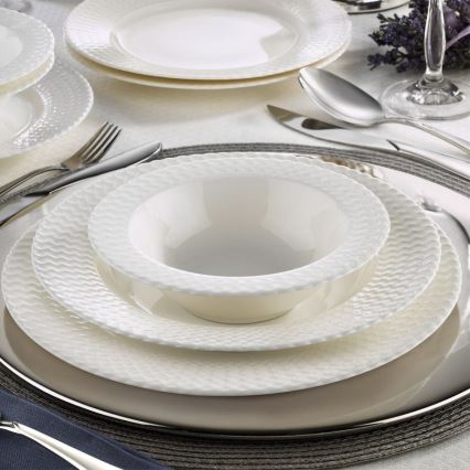 Conjunto de jantar 24 peças branco/porcelana