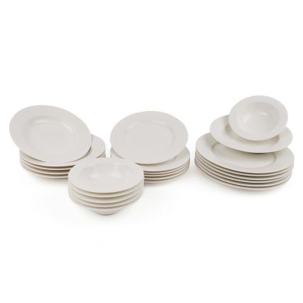 Conjunto de jantar 24 peças branco/porcelana