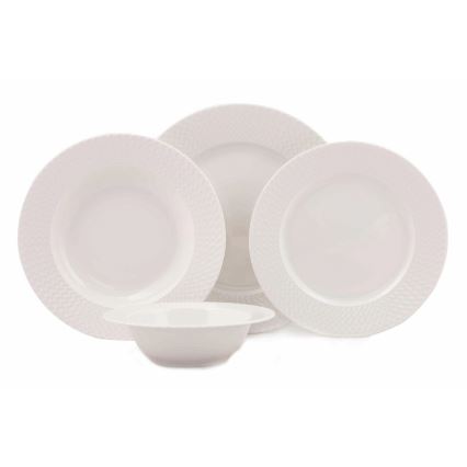 Conjunto de jantar 24 peças branco/porcelana