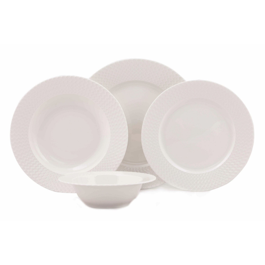Conjunto de jantar 24 peças branco/porcelana