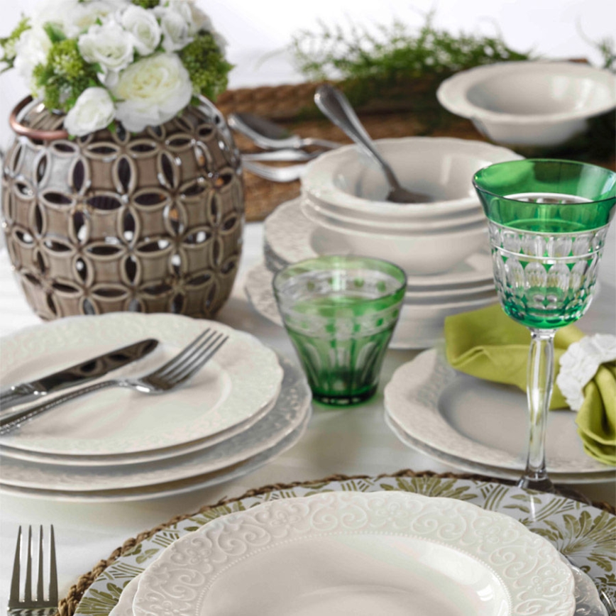 Conjunto de jantar 24 peças branco/porcelana