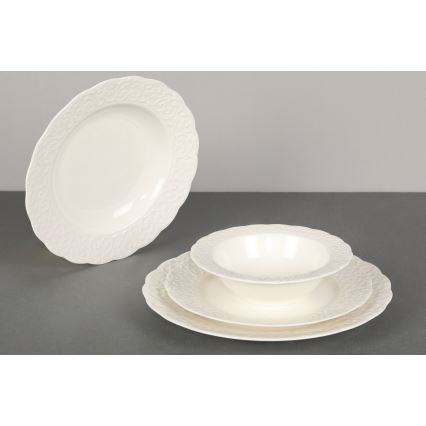 Conjunto de jantar 24 peças branco/porcelana
