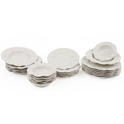 Conjunto de jantar 24 peças branco/porcelana
