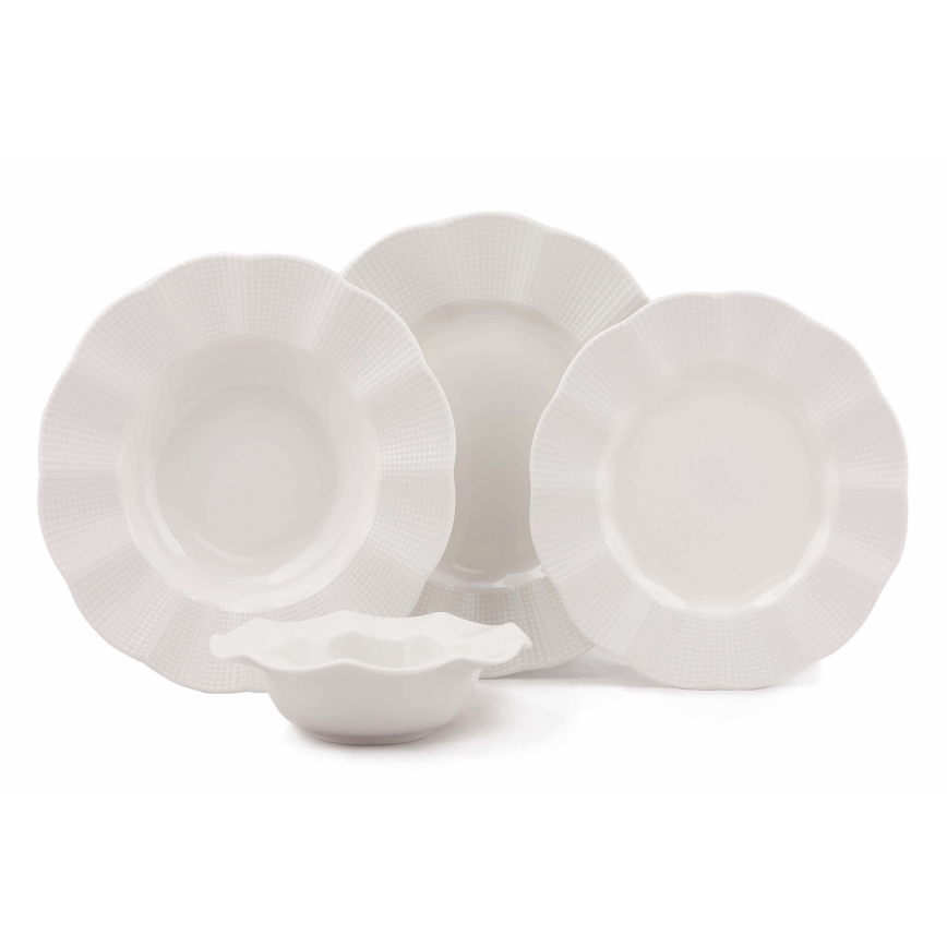 Conjunto de jantar 24 peças branco/porcelana