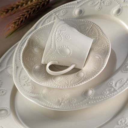 Conjunto de jantar 24 peças branco/porcelana