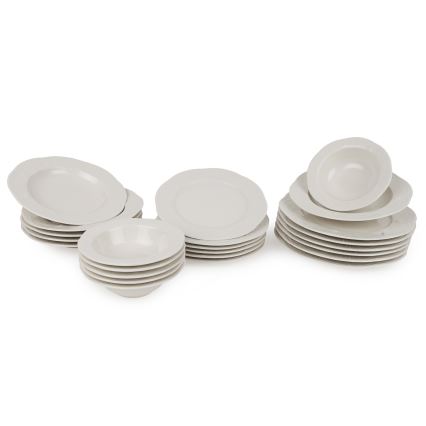 Conjunto de jantar 24 peças branco/porcelana
