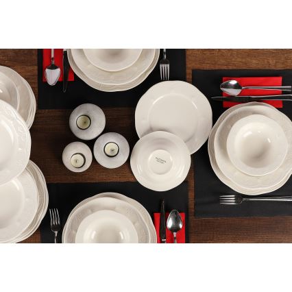 Conjunto de jantar 24 peças branco/porcelana